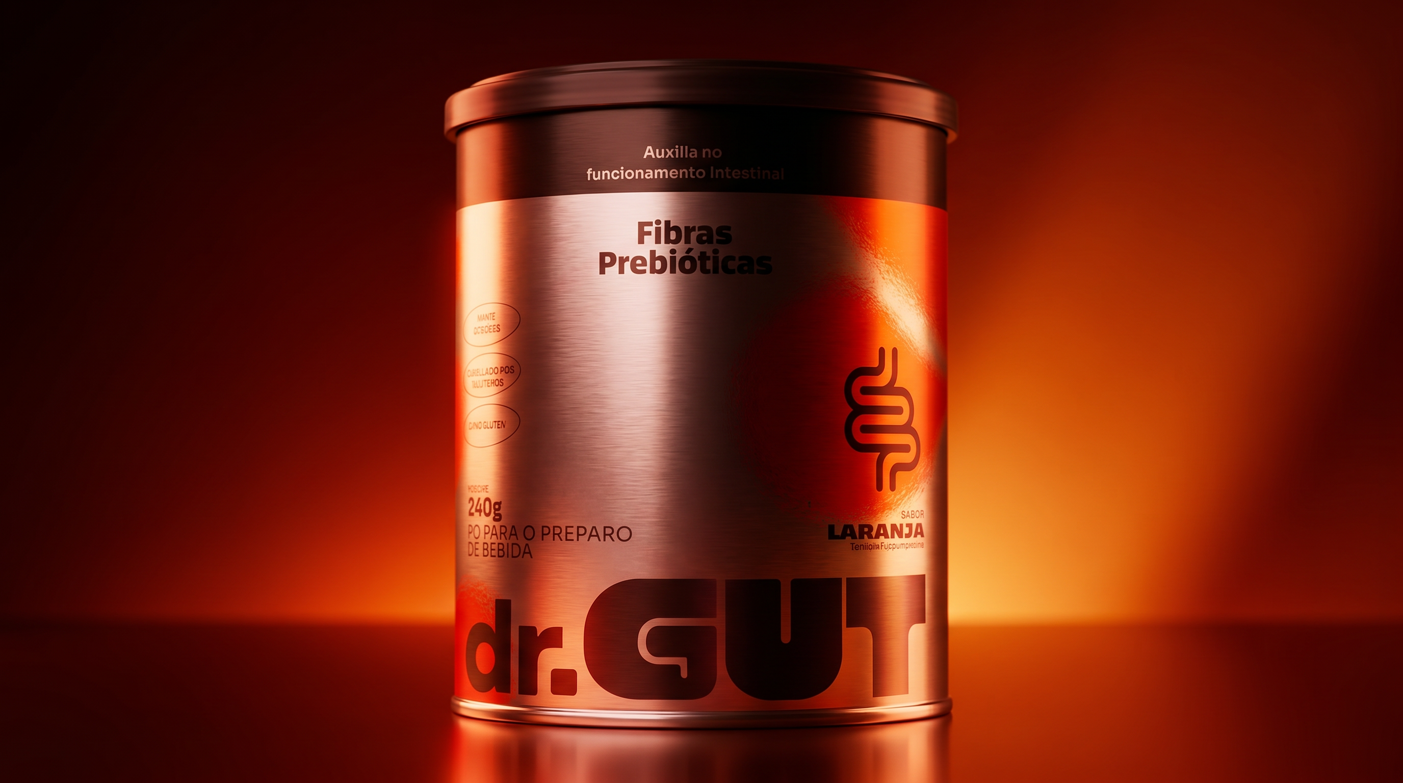 dr.GUT Fibras Prebióticas | Sabor Laranja | 240 g (30 doses)
